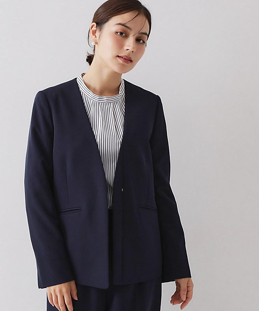 ≪通勤・セレモニー／セットアップ対応≫ Vネックジャケット／ダブル