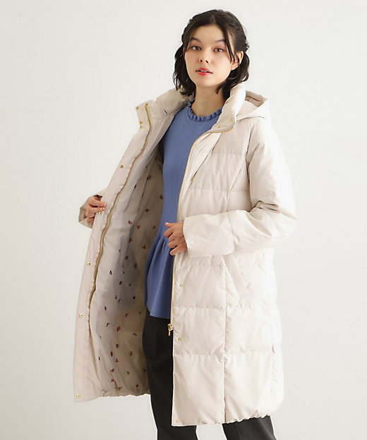 ダウン使用／同柄アイテムあり】ライリー バタフライズ柄ロングダウン