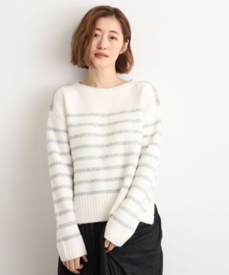 ボーダーブークレーニット（2002555865） | GROVE (Women