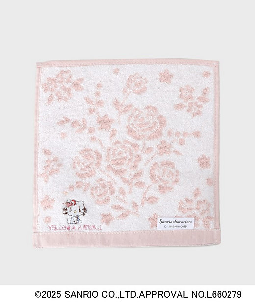 サンリオキャラクターズ コラボ】ハローキティ＆バラ タオルハンカチ