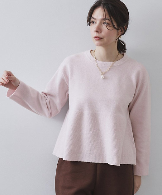 ペプラムニット【洗濯機OK】（2002566018） | OPAQUE.CLIP