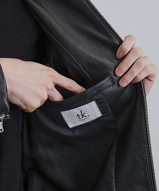 本革】ラムレザーシングルライダース（2002588663） | tk