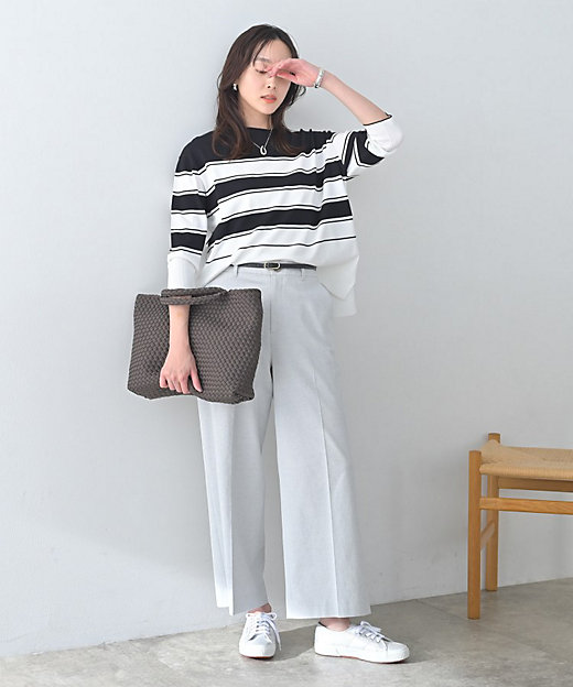 ボーダーボートネックニット（2002595317） | UNTITLED