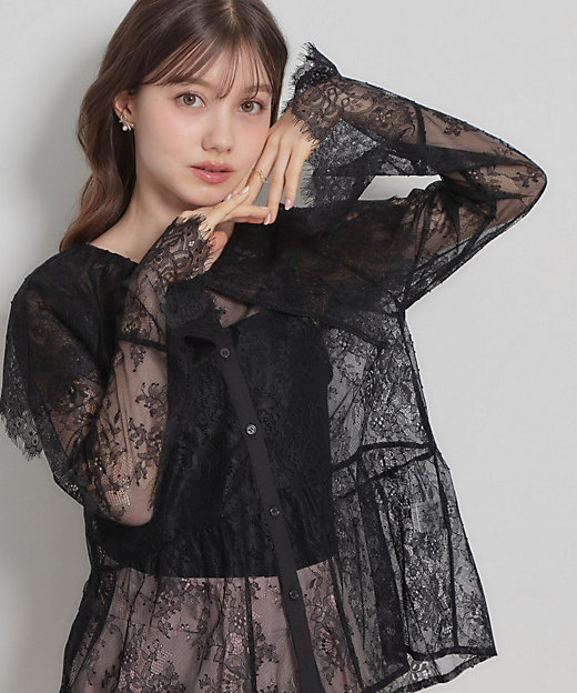 スカラップレースブラウス（2002601010） | COUTURE BROOCH