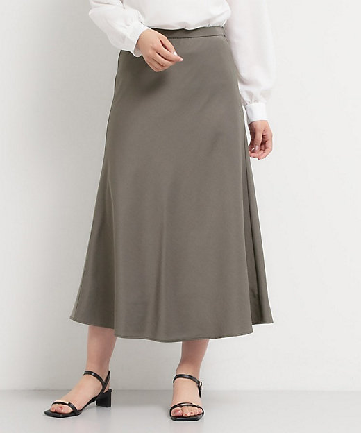 サテンフレアスカート（2002603307） | THE SHOP TK (Women