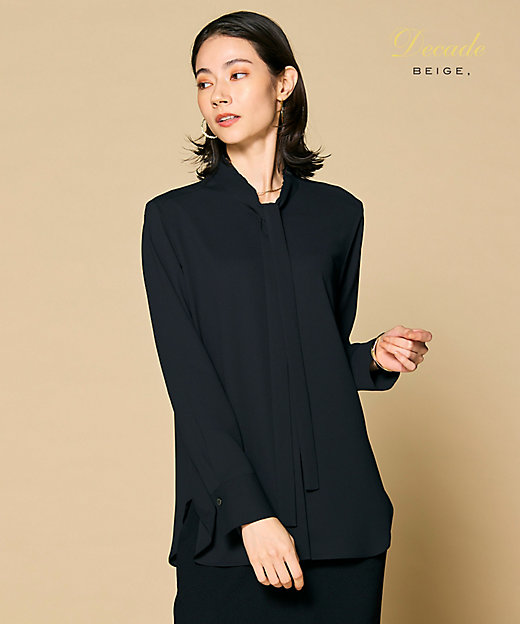 洗える】EVA ／ ボウタイロングスリーブブラウス