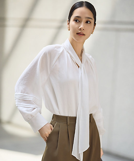 カタログ掲載】ソフトスパンビエラボウタイ ブラウス