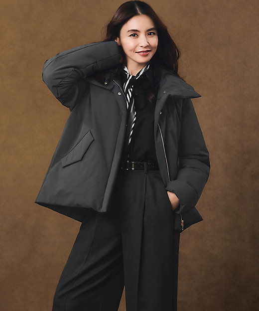 滝沢眞規子さん着用／洗える】メリノウールサテン 2WAYドルマン