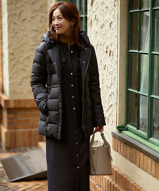 VERY掲載／新色追加】シレータフタ ミドル丈 ダウンコート
