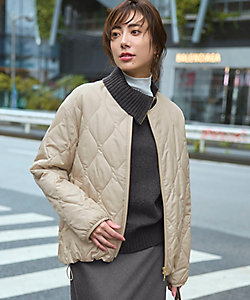 hinari ベージュ 中綿ダウンジャケット Right-on（ライトオン） ダウン