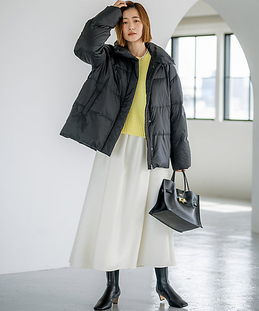 Oggi掲載】シレータフタ ハイネック ショート ダウンコート