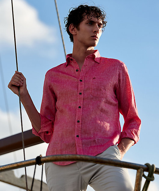 キングサイズ・麻100％・軽い・涼しい】モイスチャーリネン シャツ