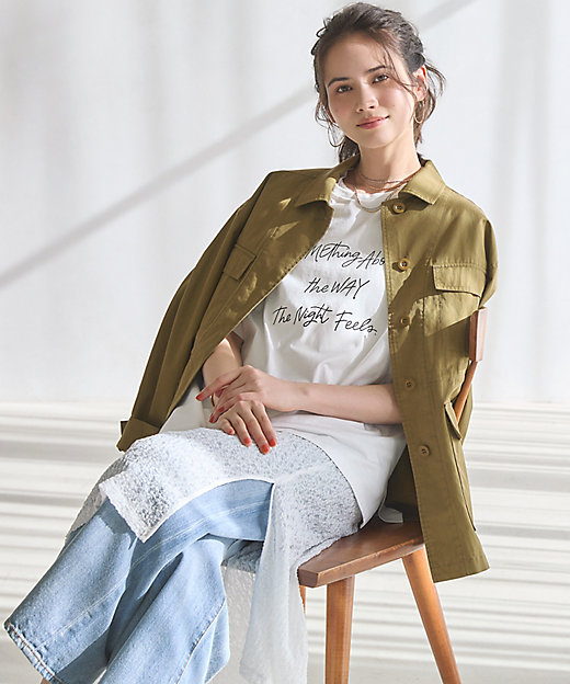 SLOW／一部店舗限定】ハイカウントギャバ ミリタリージャケット