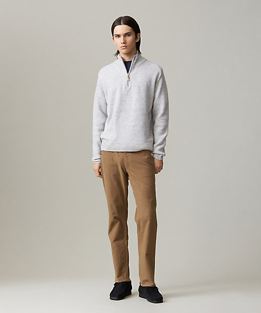 Cash Lamb's Wool】ハーフジップニット