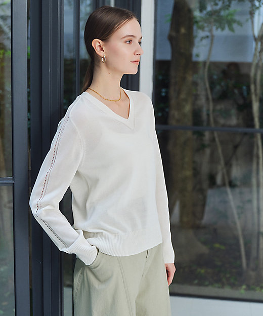 ARSENOPY ／ コットンドライタッチ Vネックニット