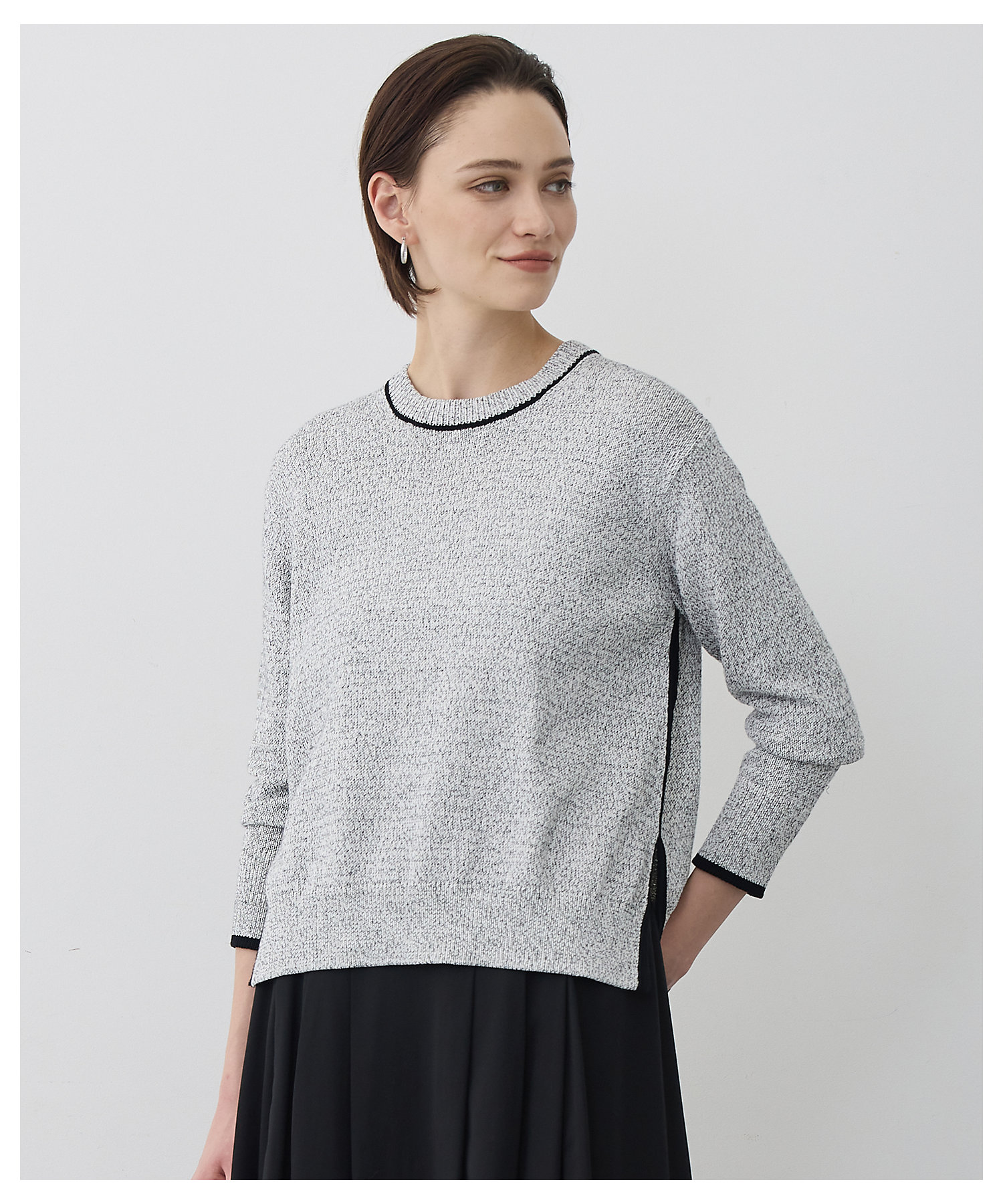 コットンツイスター クルーネックニット（KRCYLS0208