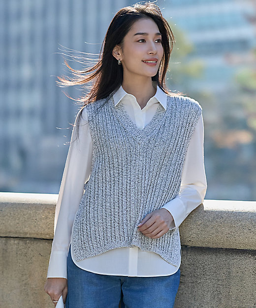 コットンツイスター ニットベスト（KRCYLS0209） | ICB