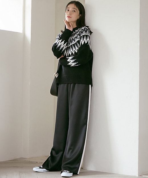 SLOW／一部店舗限定】ノルディック プルオーバー ニット