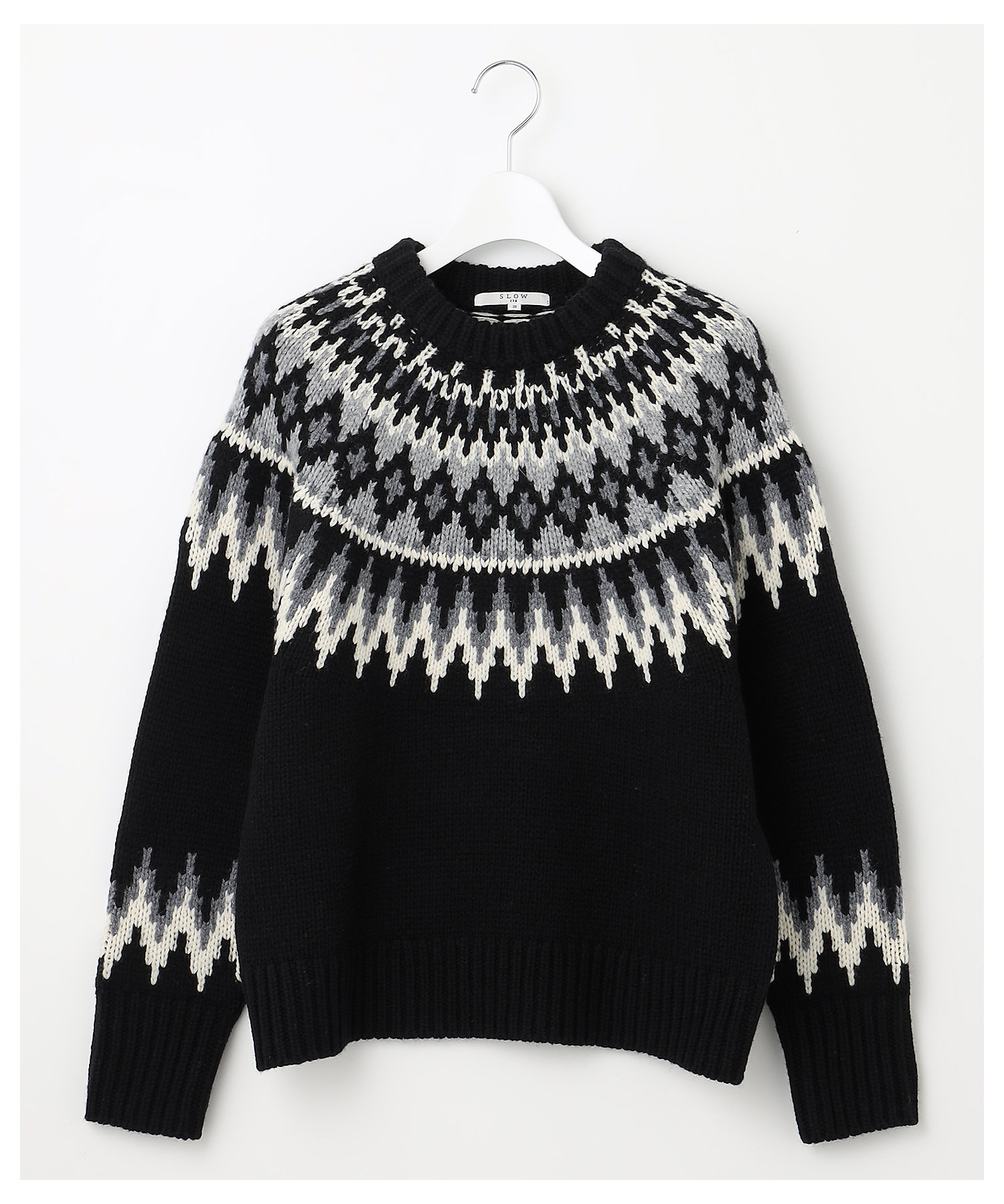 SLOW／一部店舗限定】ノルディック プルオーバー ニット