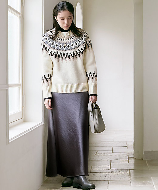 SLOW／一部店舗限定】ノルディック プルオーバー ニット