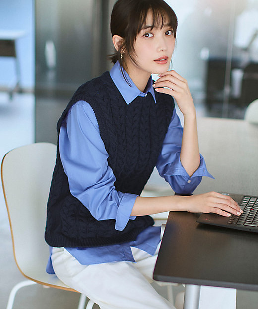 ケーブル ニットベスト（KRWSLS0254） | 23区 S (Women