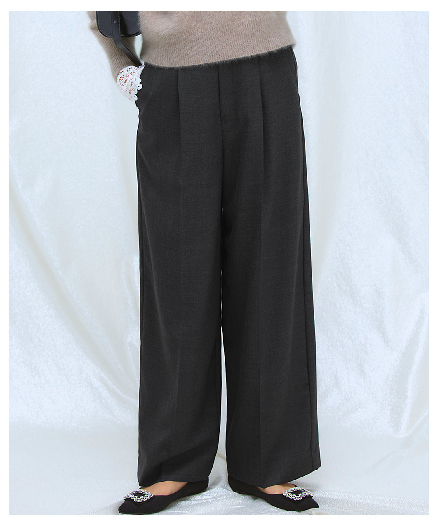 滝沢眞規子さん着用／VERY掲載／洗える】TWビエラ タック ワイド