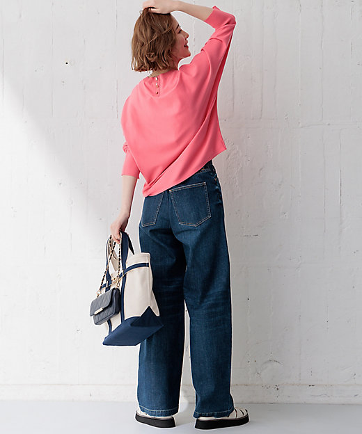 一部店舗限定】23区DENIM ストレッチ ワイドパンツ