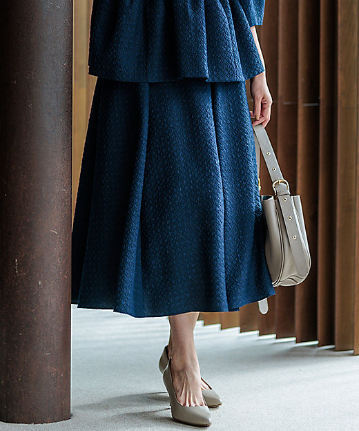洗える】プレザンスジャカード タックスカート（SKWOCW0314