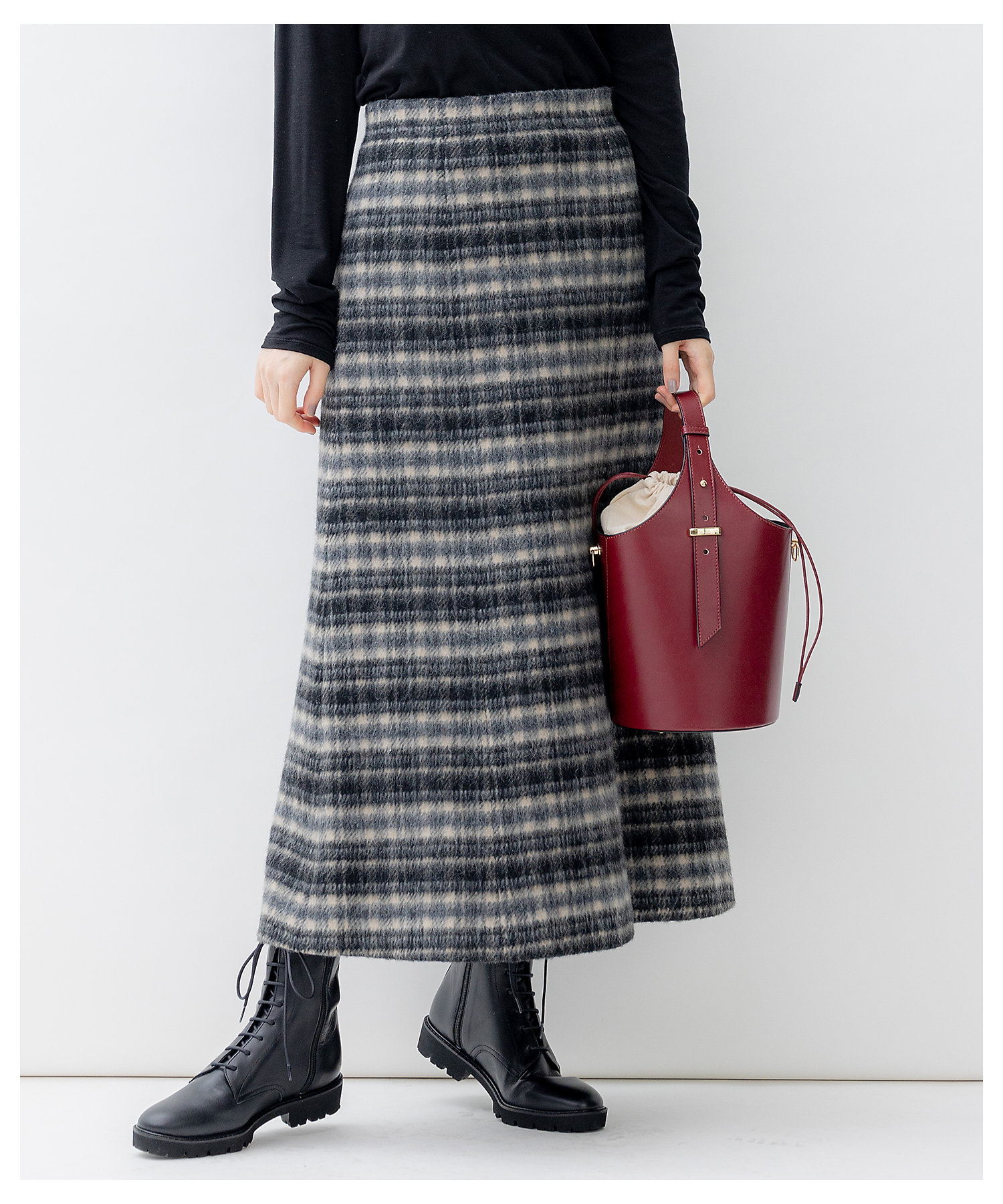 シャギーチェック スカート（SKWOSW0415） | 23区 (Women