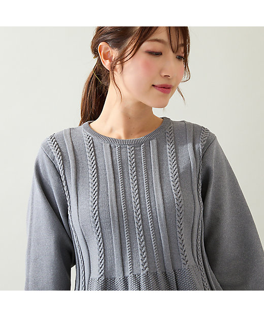 ペプラムニットプルオーバー（51136507） | Rose Tiara (Women