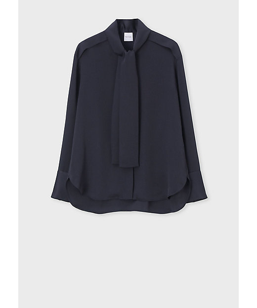 ウィメンズ サテン ボウタイ ブラウス（165014SH191