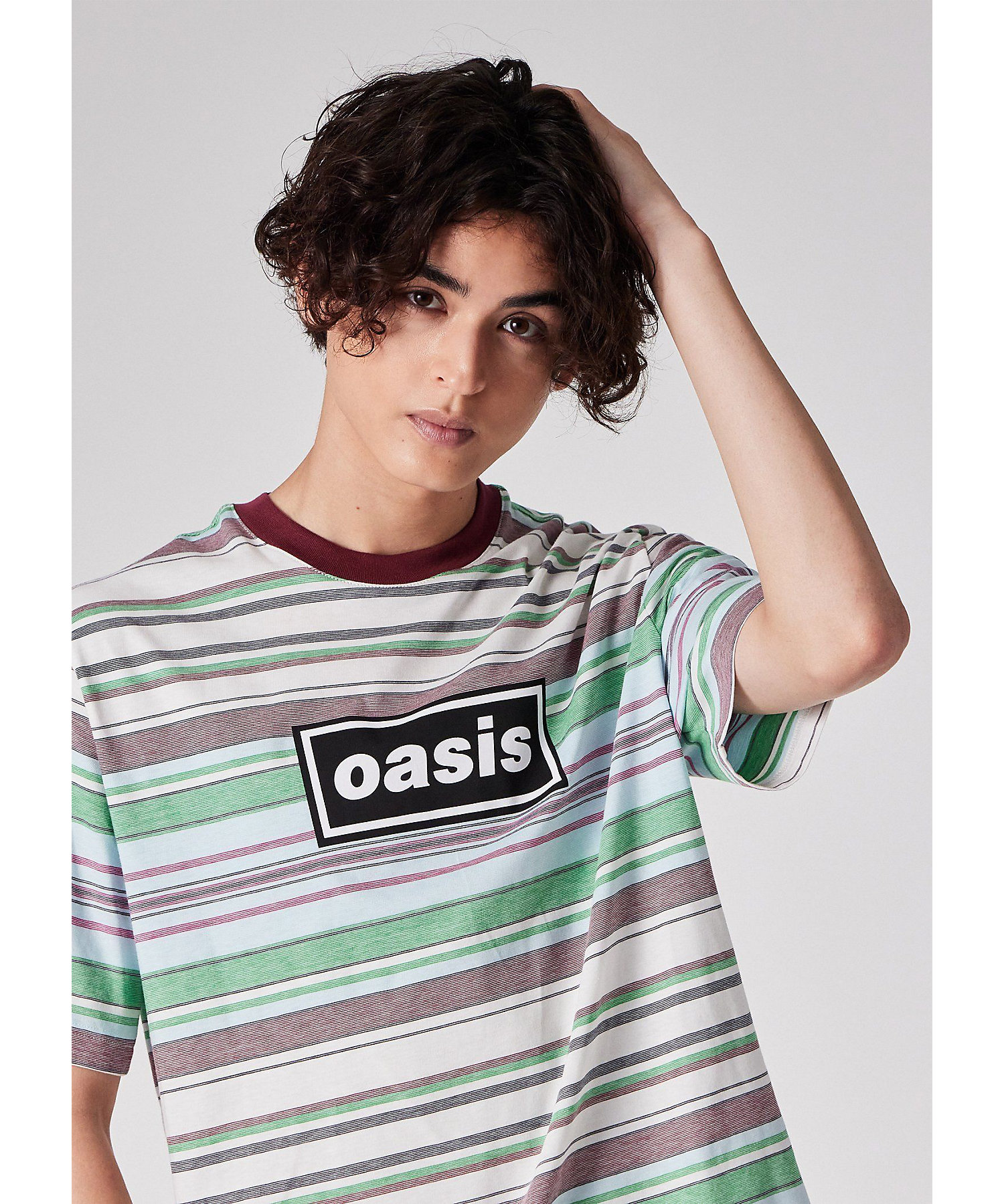 Paul Smith × Oasis ストライプ＆ロゴ Tシャツ
