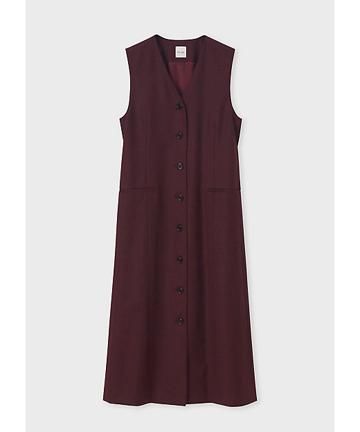 ウィメンズ カシミヤブレンド フランネル ジャンパースカート