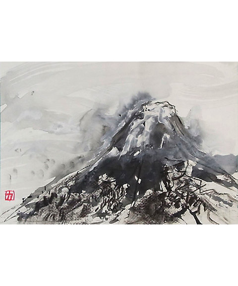 1日・短期講座】［67］私の富士山 青墨・木炭・胡粉などのシンプル