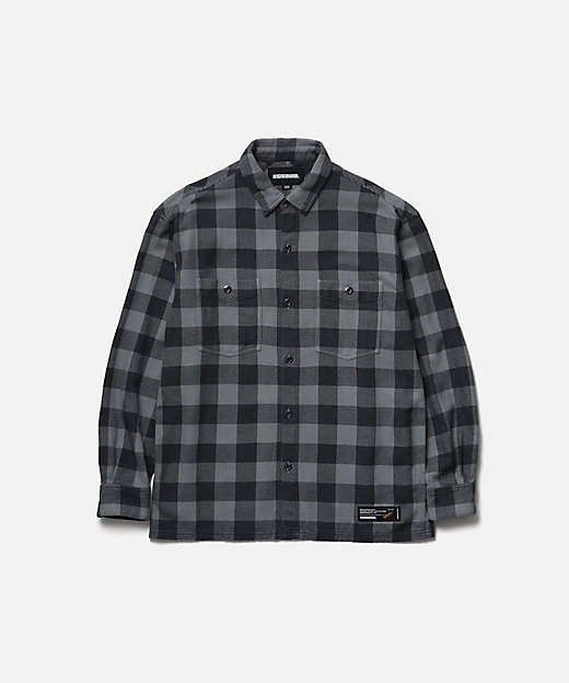 シャツ GARMENT DYED BLOCK CHECK SHIRT