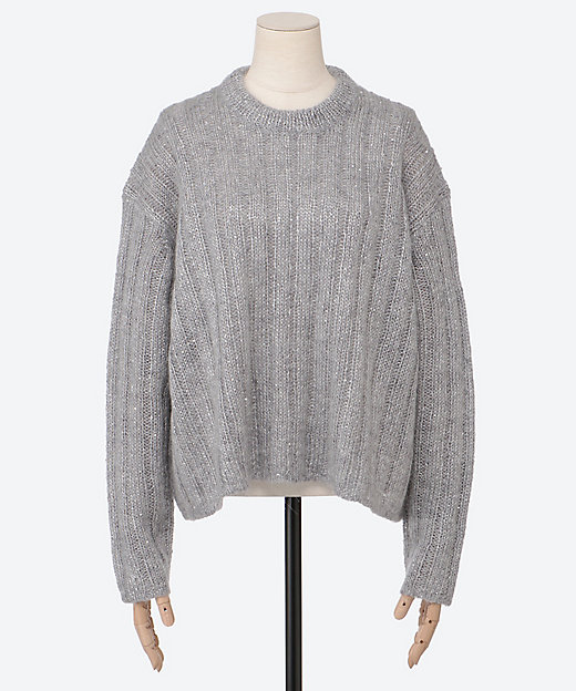 モヘヤ混スパンコールニット 4210800541 | ebure (Women