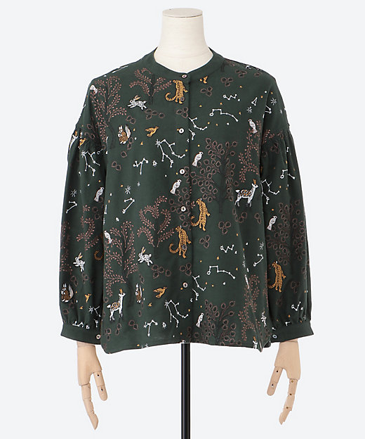 starry forest ソデシャーリングブラウス