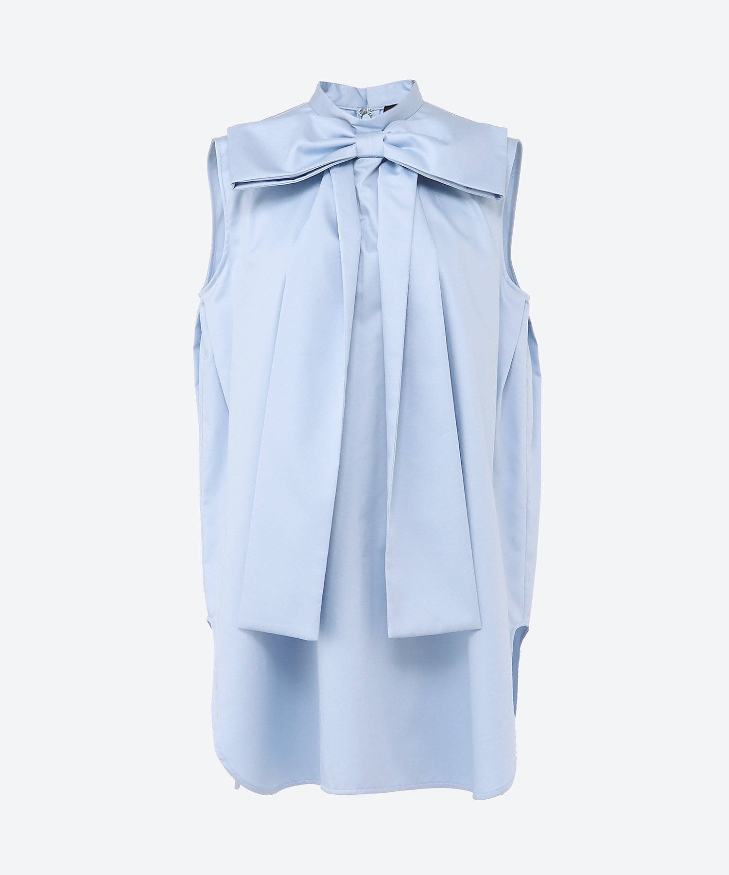 ヨーコチャン フレアポイントヘムブラウス ブルー 2023年製 定価7.7