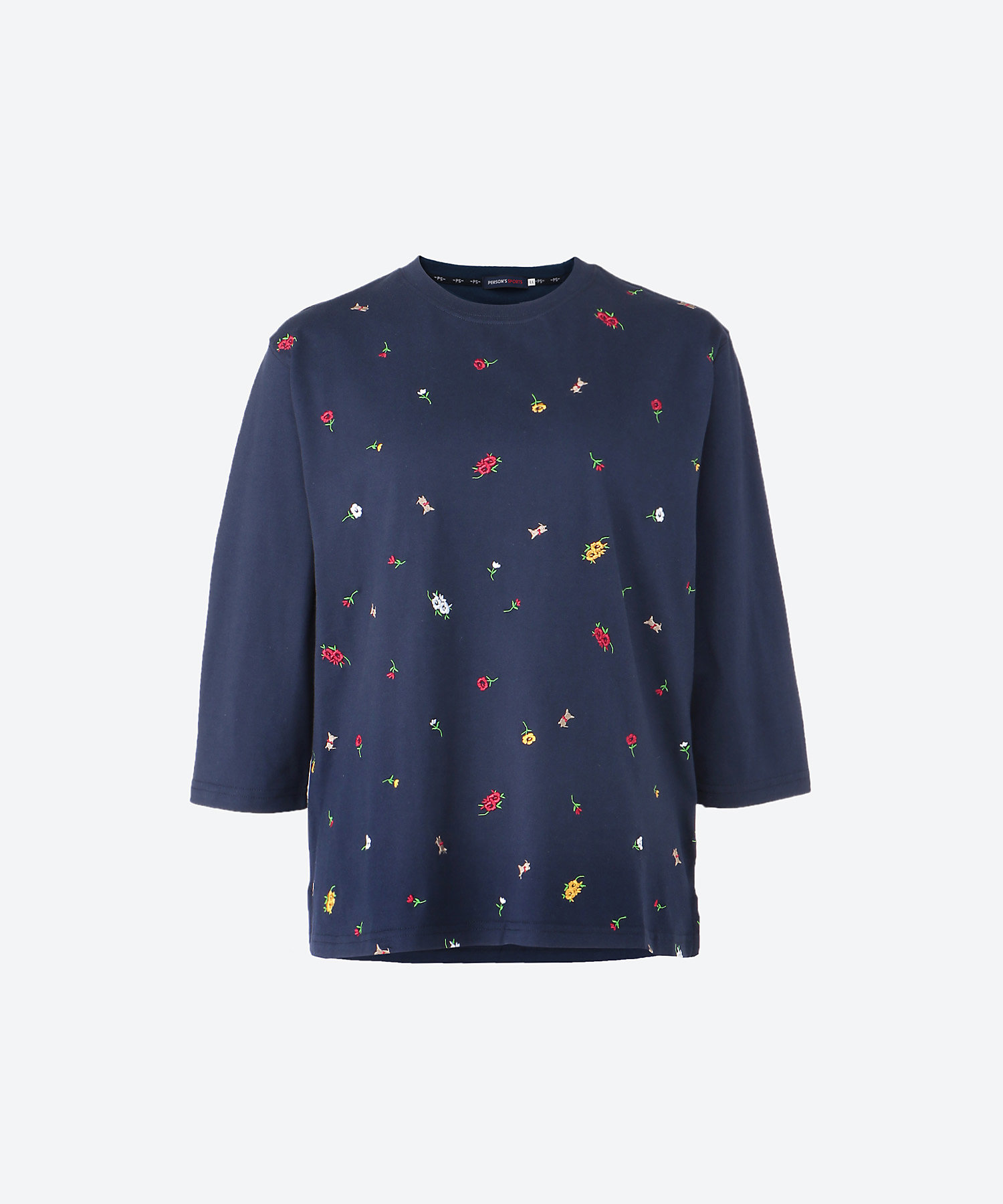 ☆7分袖花柄刺しゅうTシャツ | パーソンズスポーツ(Women/大きい