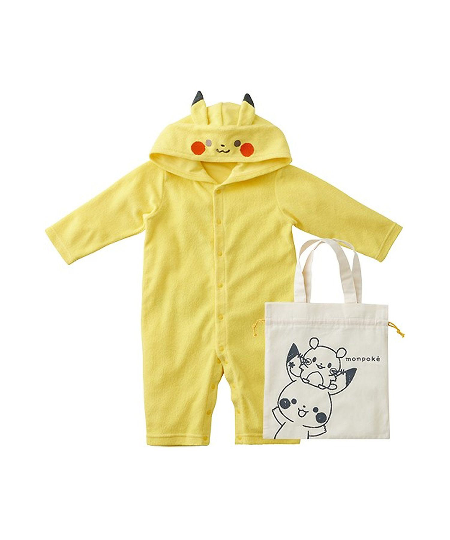 ピカチュウフード付きカバーオール | monpoke (Baby&Kids)/モンポケ