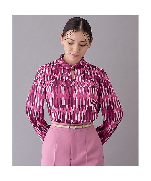 セットアップ対応商品】アイシクルプリントカシュクールネック