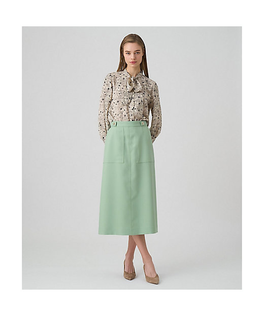 ドローイングフラワープリントタイブラウス | ANAYI/アナイ | 三越