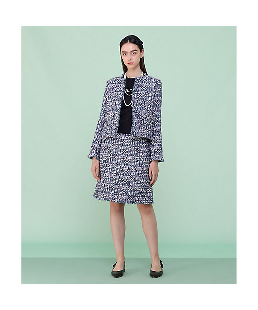 ブルーミックスツイードタイト スカート | ANAYI/アナイ | 三越伊勢丹