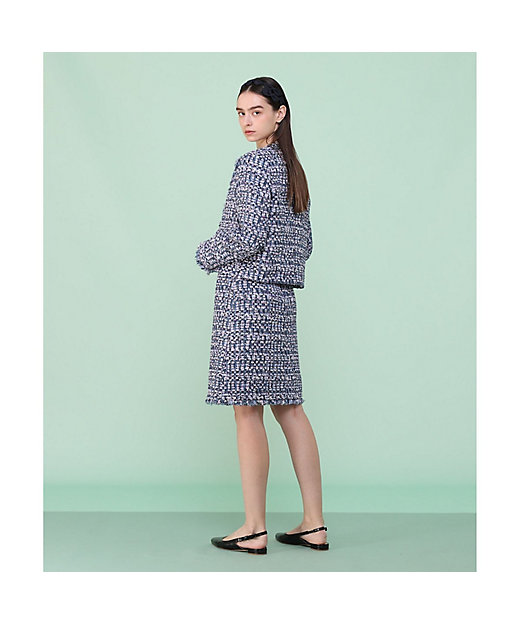 1227】美品 アナイ グリーンプレイドツイード スカート ANAYI（アナイ