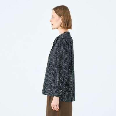 ミニドットプリント スリムボウタイブラウス | maison TOMORROWLAND