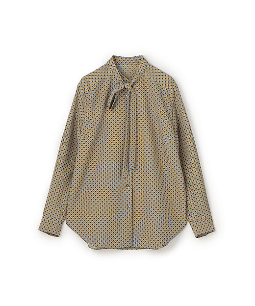 コモンフラワープリント ボウタイブラウス | maison TOMORROWLAND