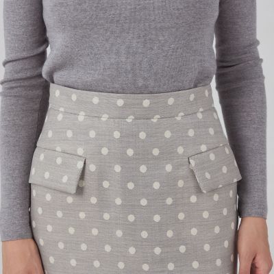 サキソニードットジャカード タイトストレートスカート | maison