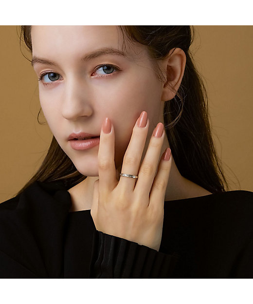 K10シャンパンホワイトゴールドリング（S） | agete/アガット