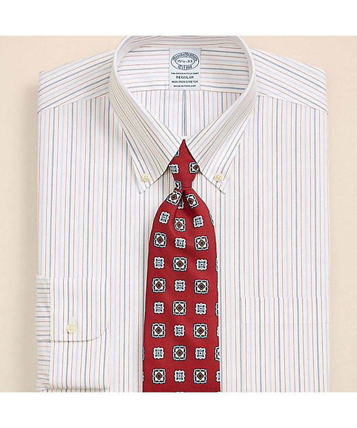 スーピマコットン ストレッチブロードクロス ストライプ ドレスシャツ