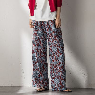 ペイズリー柄イージーワイドパンツ≪洗濯機で洗える≫ | MAYSON GREY